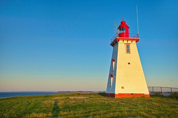 Canada-Prince Edward Island Souris East Lighthouse on Knight Point at sunrise